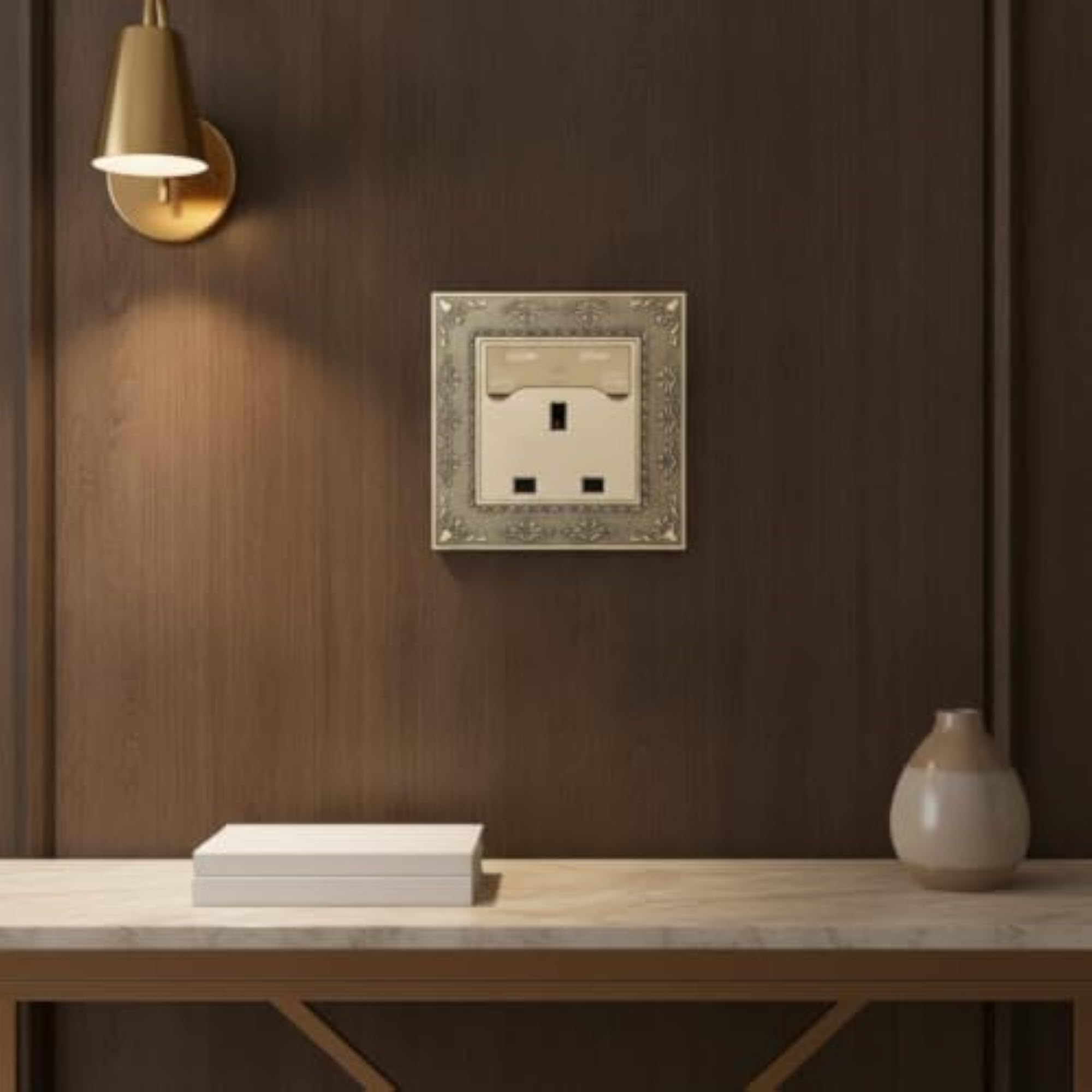 Vintage Wall Socket with USB Ports